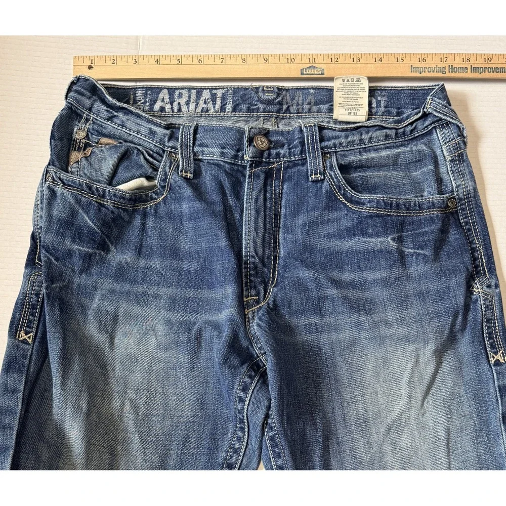ARIAT M4 - Men's Jeans - Low Rise Bootcut Western Cowboy Blue Denim - 34x38